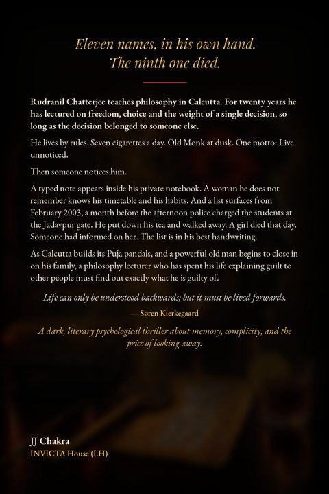 Back cover of The Ninth Name with the story description